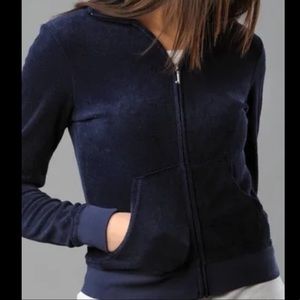 Navy juicy couture Terry cloth zip up
